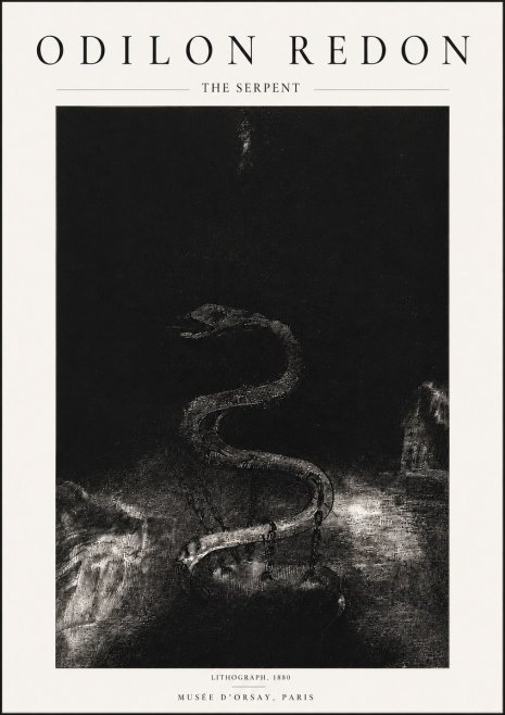Odilon Redon The Serpent No5 - Plakat