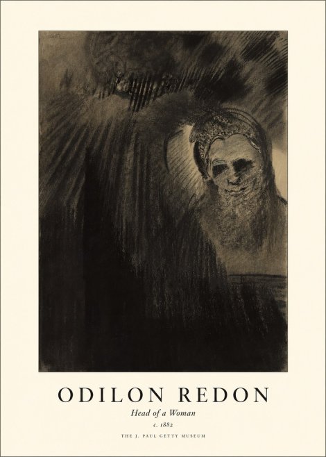 Odilon Redon Head of a Woman No1 - Plakat
