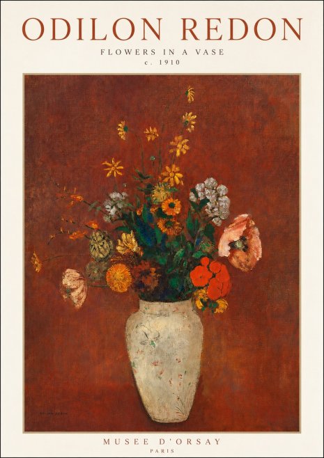 Odilon Redon Flowers in a Vase III No3 - Plakat