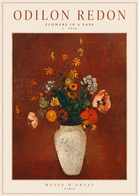 Odilon Redon Flowers in a Vase III No5 - Plakat