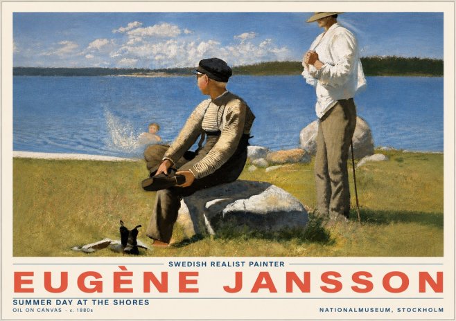 Eugène Jansson Summer Day at the Shores No6 - Plakat