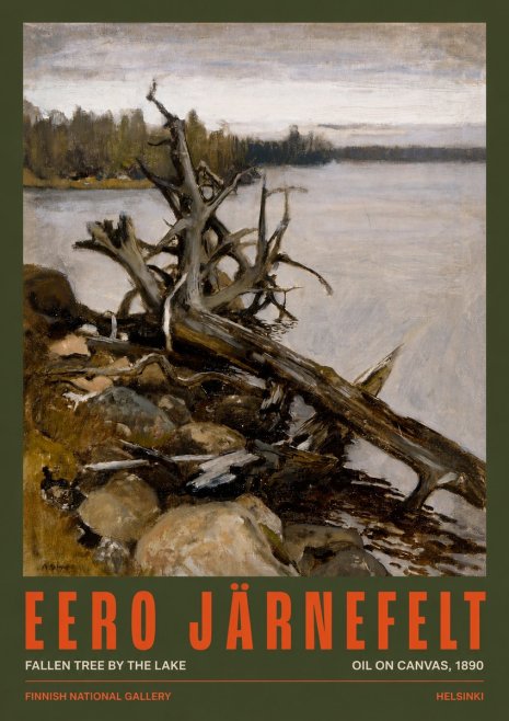 Eero Järnefelt Fallen Tree by the Lake No2 - Plakat