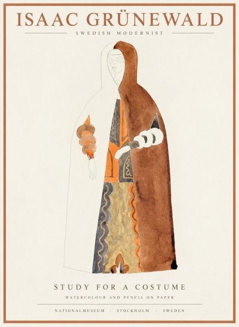 Isaac Grünewald Study for a Costume I No1 - Plakat