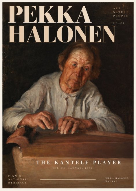 Pekka Halonen The Kantele Player No2 - Plakat