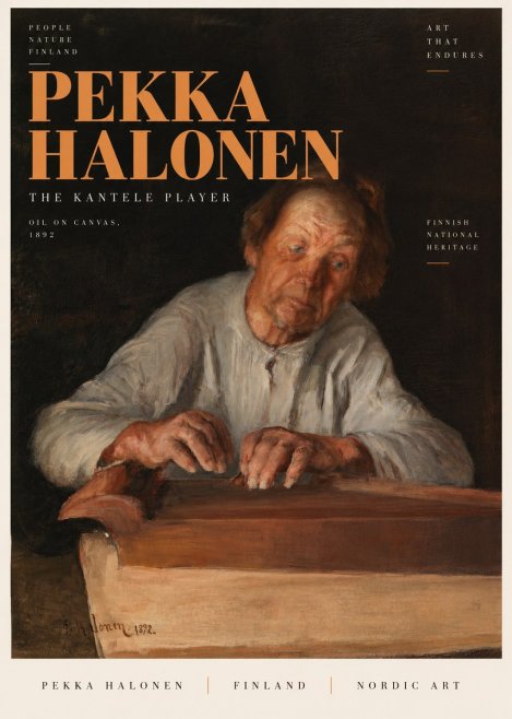 Pekka Halonen The Kantele Player No4 - Plakat