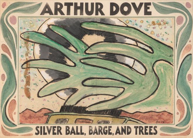Arthur Dove Silver Ball, Barge, and Trees No1 - Plakat