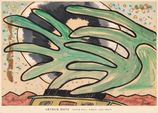 Arthur Dove Silver Ball, Barge, and Trees No6 - Plakat