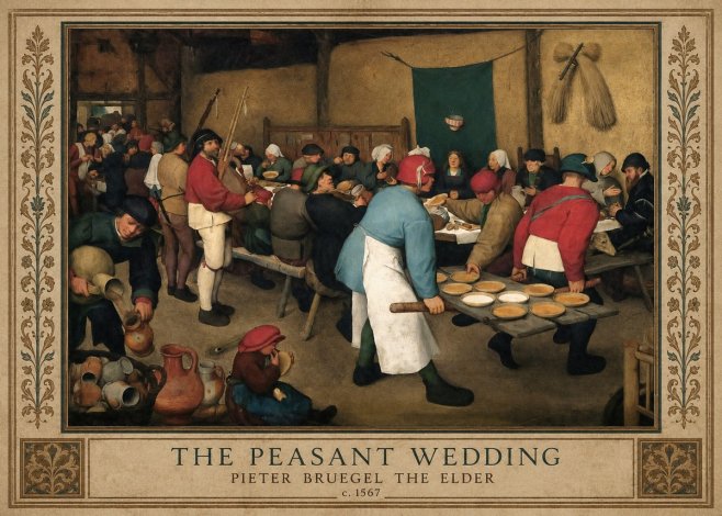 Pieter Bruegel The Peasant Wedding III No1 - Plakat