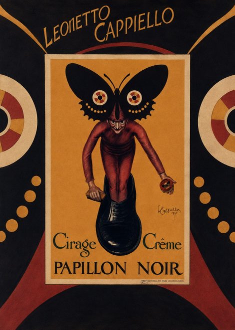 Leonetto Cappiello Cirage Crème Papillon Noir No6 - Plakat