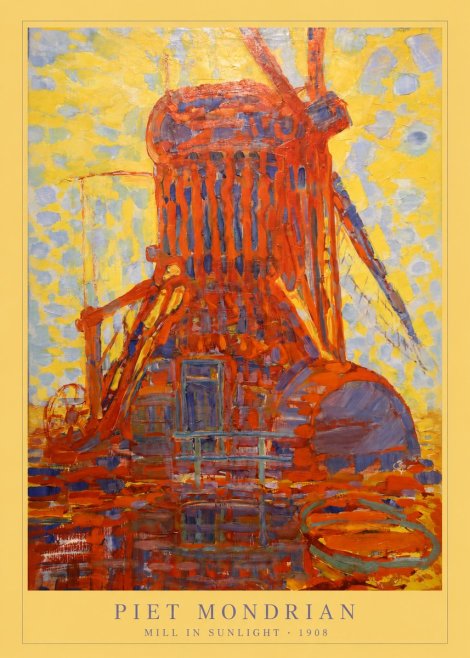 Piet Mondrian Mill in Sunlight No6 - Plakat