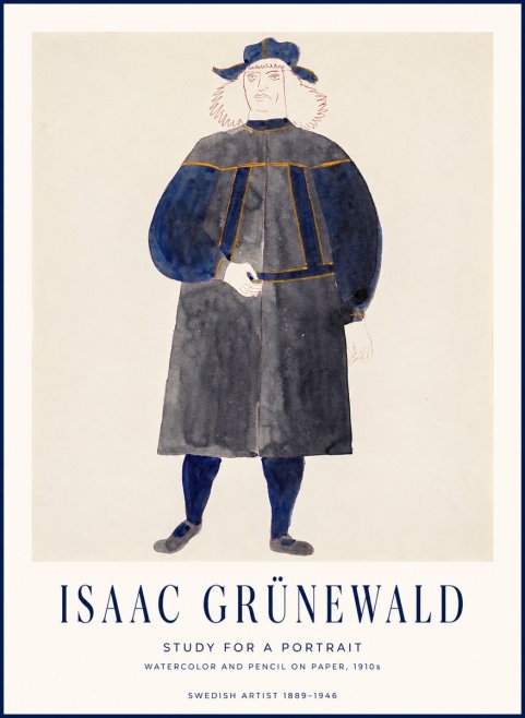 Isaac Grünewald Study for a Portrait No1 - Plakat