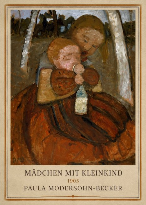 Paula Modersohn-Becker Mädchen Mit Kleinkind I No1 - Plakat