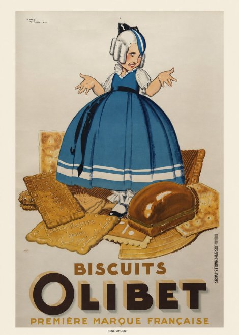 René Vincent Biscuits Olibet No6 - Plakat