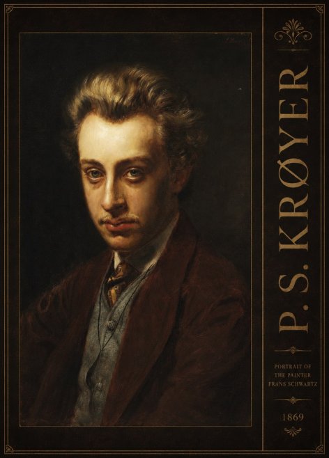 P.S. Krøyer Portrait of the Painter Frans Schwartz No5 - Plakat