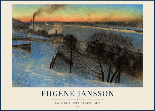 Eugène Jansson Twilight over Stockholm No1 - Plakat