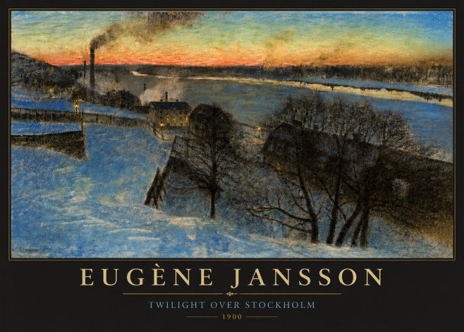 Eugène Jansson Twilight over Stockholm No3 - Plakat