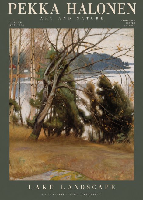 Pekka Halonen Lake Landscape No4 - Plakat