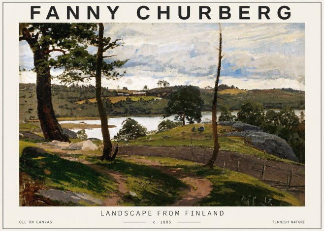 Fanny Churberg Landscape from Finland No6 - Plakat