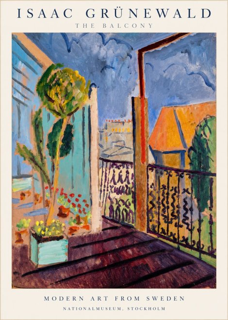 Isaac Grünewald The Balcony No1 - Plakat