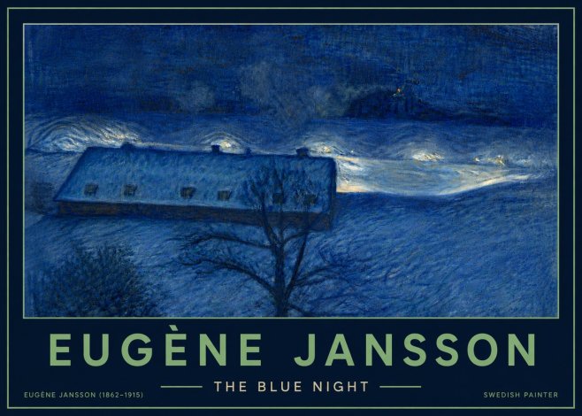Eugène Jansson The Blue Night No5 - Plakat