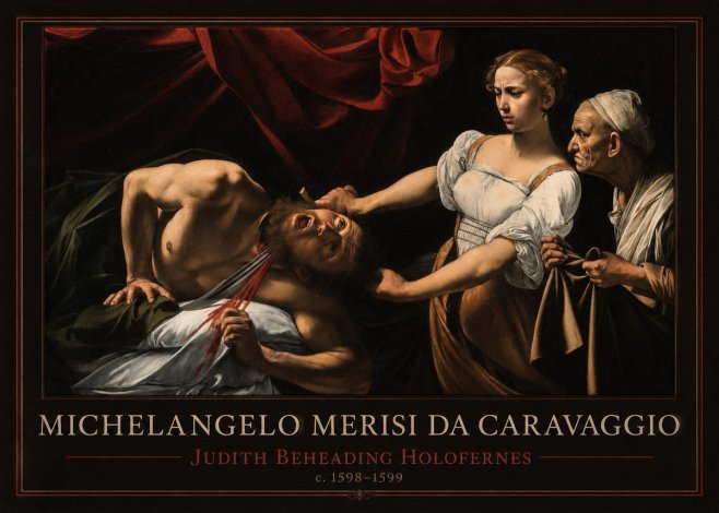 Michelangelo Merisi da Caravaggio Judith Beheading Holofernes II No1 - Plakat