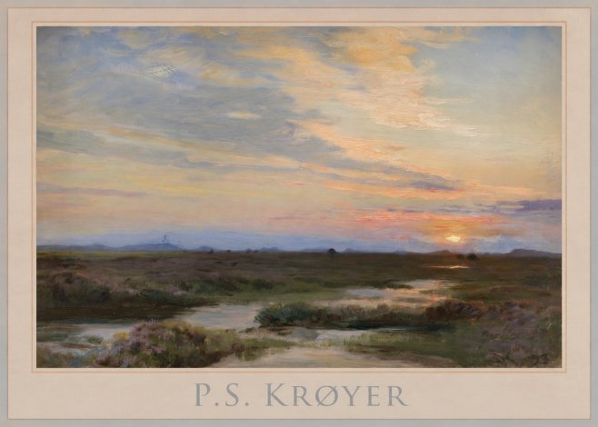 P.S. Krøyer Moorland with Sunset No1 - Plakat