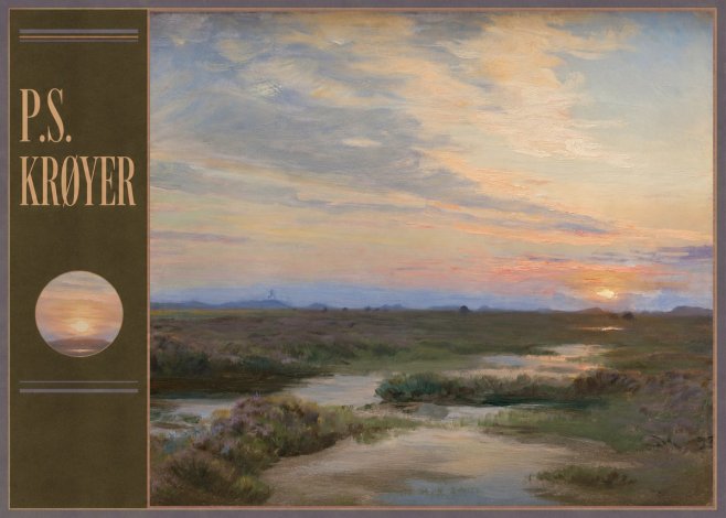 P.S. Krøyer Moorland with Sunset No4 - Plakat