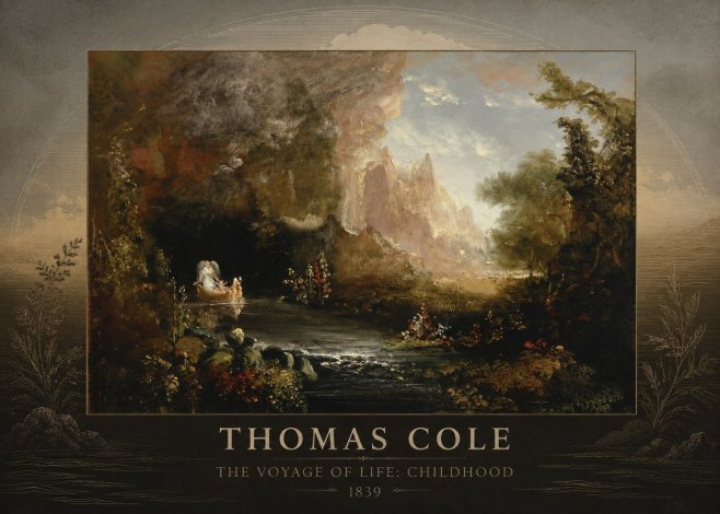 Thomas Cole The Voyage of Life: Childhood II No2 - Plakat