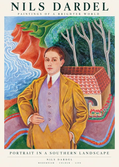 Nils Dardel Portrait in a Southern Landscape No1 - Plakat
