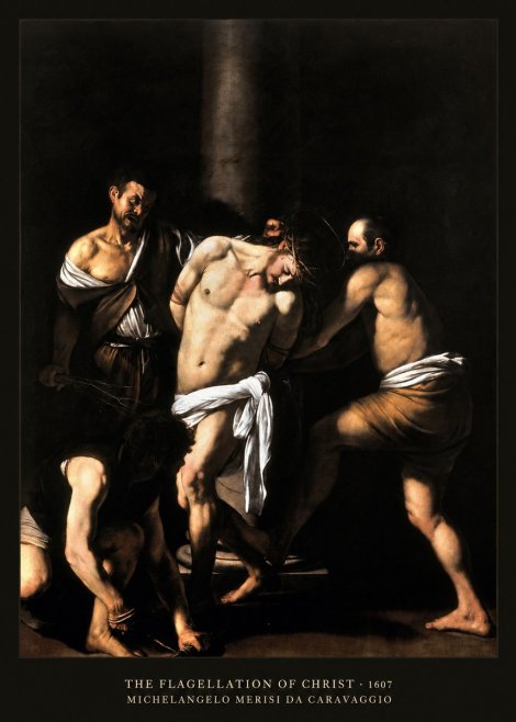 Michelangelo Merisi da Caravaggio The Flagellation of Christ No5 - Plakat