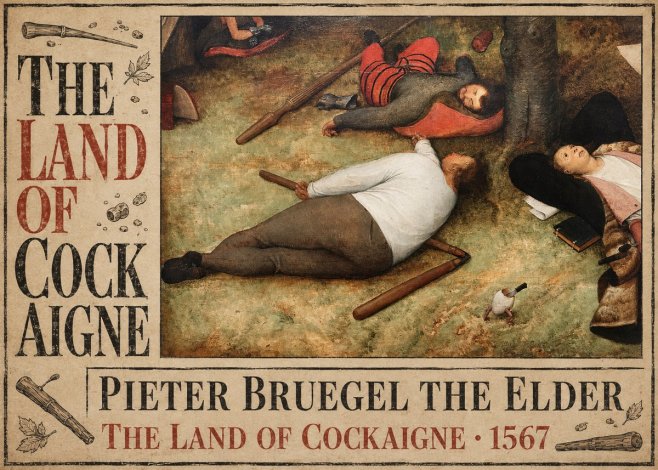 Pieter Bruegel The Land of Cockaigne I No6 - Plakat