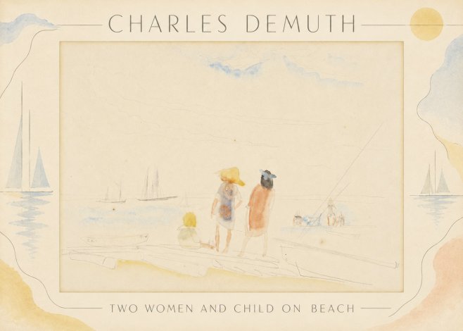 Charles Demuth Two Women and Child on Beach No3 - Plakat