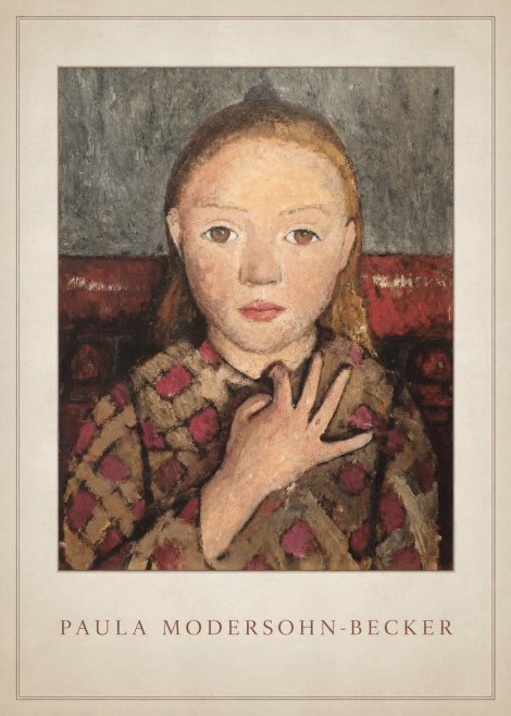 Paula Modersohn-Becker Girl in Checked Blouse No4 - Plakat