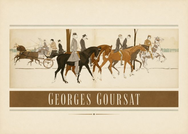 Georges Goursat Equestrian Promenade No4 - Plakat