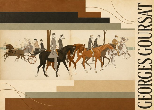 Georges Goursat Equestrian Promenade No6 - Plakat