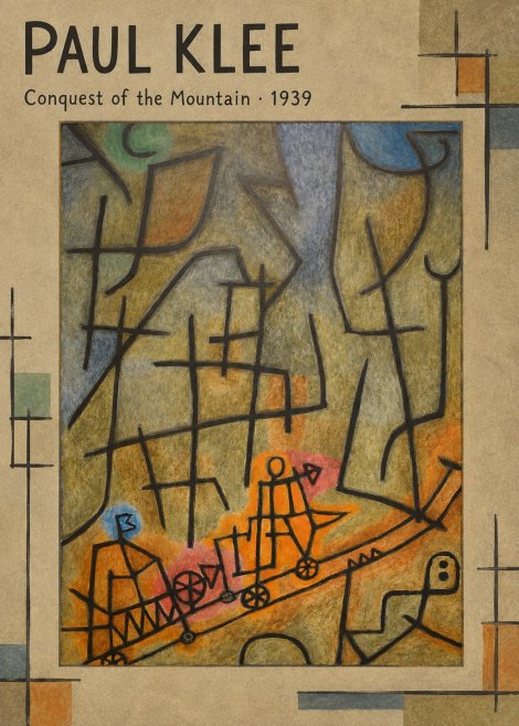 Paul Klee Conquest of the Mountain II No1 - Plakat