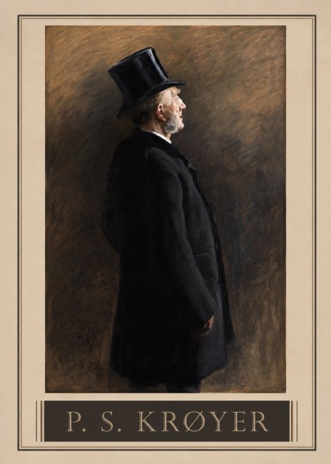 P.S. Krøyer Portrait of a Man in a Top Hat No1 - Plakat