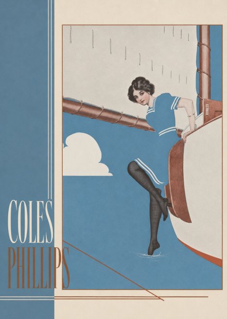Coles Phillips Woman on a Yacht No2 - Plakat