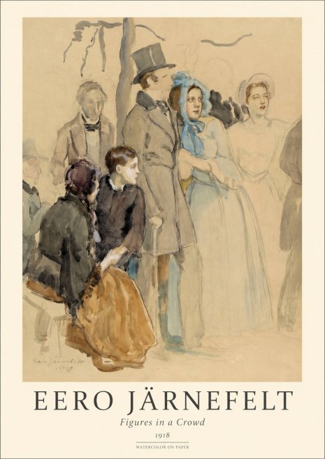 Eero Järnefelt Figures in a Crowd No1 - Plakat
