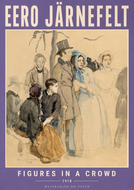 Eero Järnefelt Figures in a Crowd No5 - Plakat