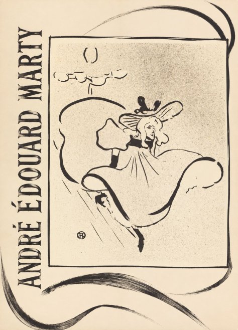 André Édouard Marty Elegant Woman with Hat No3 - Plakat