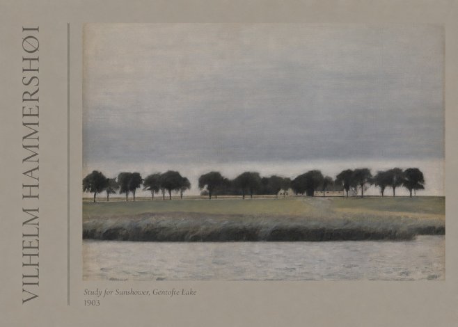 Vilhelm Hammershøi Study for Sunshower, Gentofte Lake No2 - Plakat