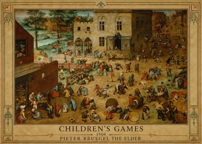 Pieter Bruegel Children's Games II No1 - Plakat