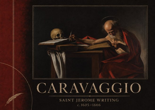 Michelangelo Merisi da Caravaggio Saint Jerome Writing I No2 - Plakat
