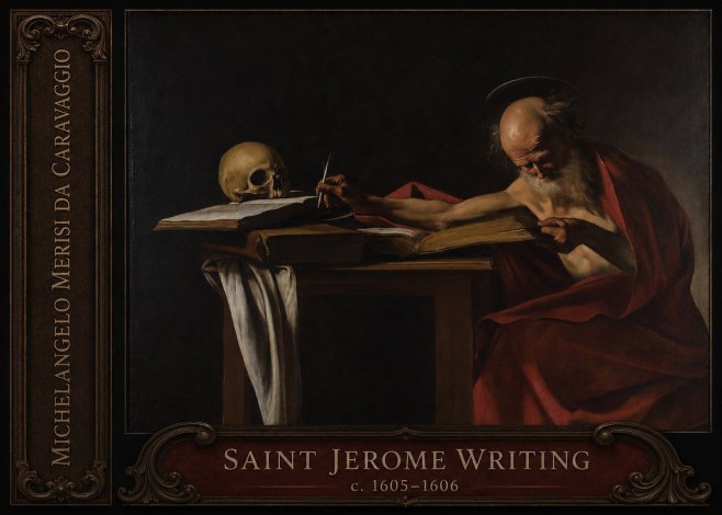 Michelangelo Merisi da Caravaggio Saint Jerome Writing I No4 - Plakat