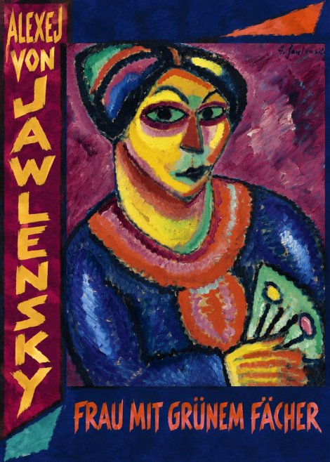 Alexej von Jawlensky Frau Mit Grünem Fächer No3 - Plakat