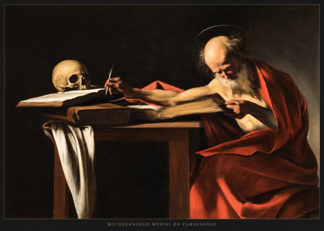 Michelangelo Merisi da Caravaggio Saint Jerome Writing II No5 - Plakat