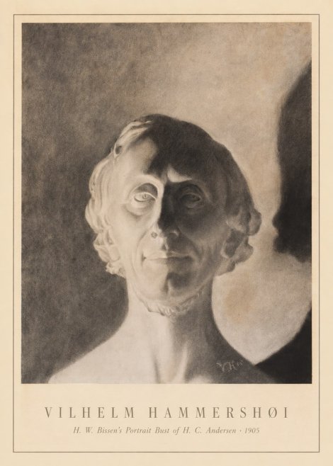 Vilhelm Hammershøi H. W. Bissen's Portrait Bust of H. C. Andersen No1 - Plakat