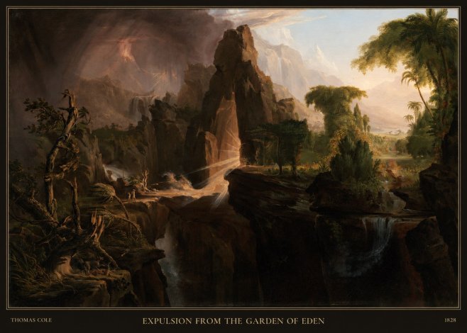 Thomas Cole Expulsion from the Garden of Eden II No5 - Plakat