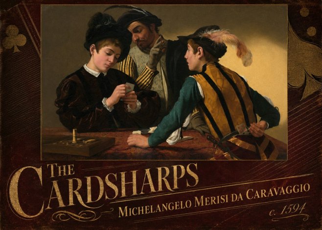 Michelangelo Merisi da Caravaggio The Cardsharps III No4 - Plakat